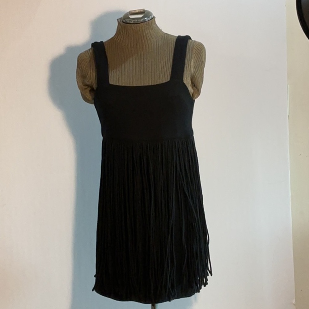 Black Fringe Dress